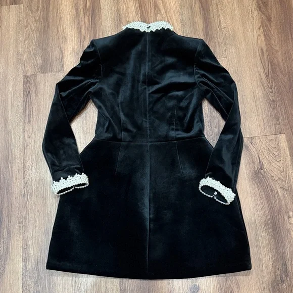 Nadine Merabi Audrina Long Sleeve Velvet Mini Dress - Picture 9 of 9